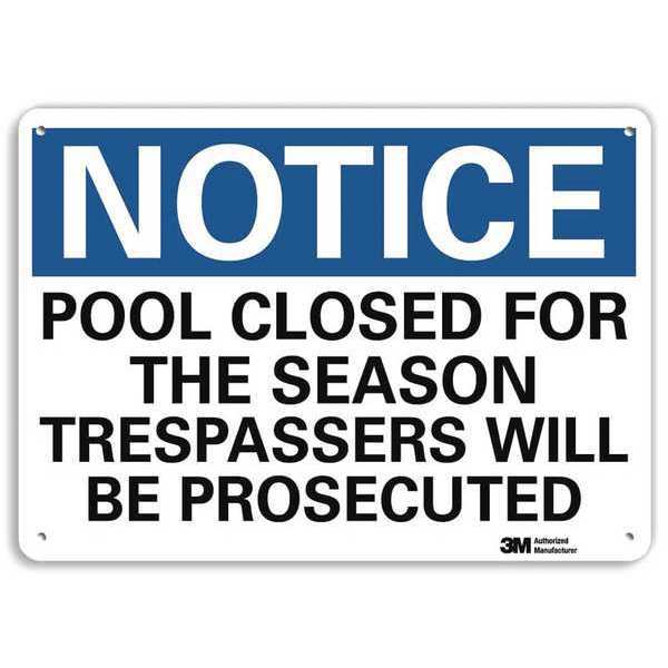 Plastic Notice Sign, 4 Holes, 14