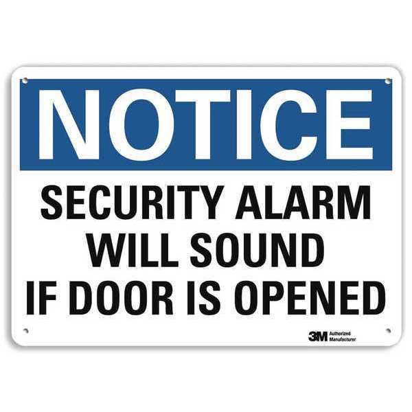 Notice Sign, 10 in H, 14 in W, Aluminum, Horizontal Rectangle, English, U5-1511-NA_14x10
