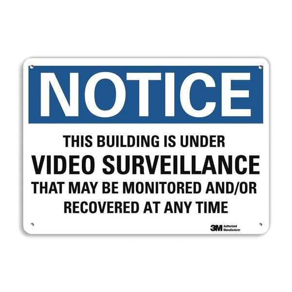 Notice Sign, 10 in H, 14 in W, Aluminum, Horizontal Rectangle, English, U5-1548-RA_14X10