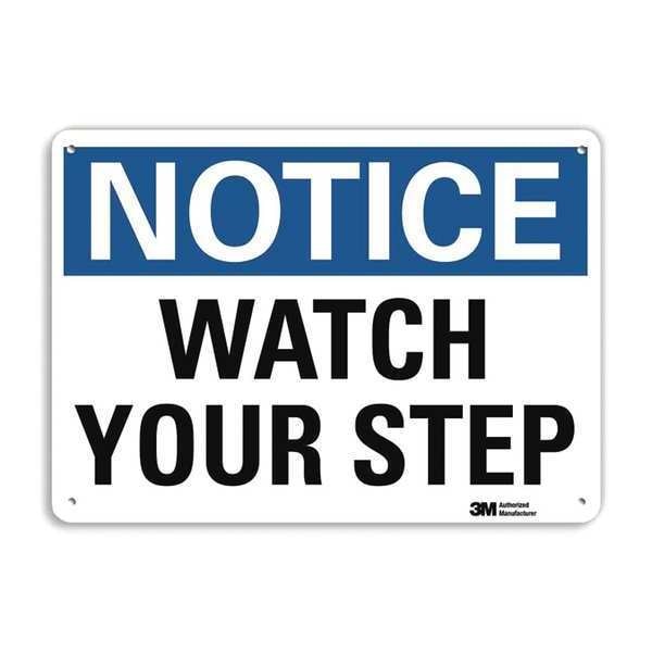 Notice Sign, 10 in H, 14 in W, Aluminum, Horizontal Rectangle, English, U5-1617-RA_14X10