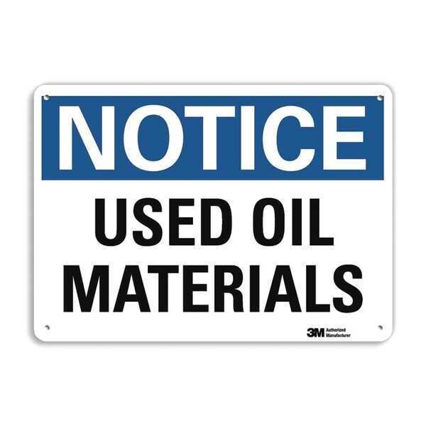 Facility Sign, 10 in H, 14 in W, Plastic, Horizontal Rectangle, English, U5-1596-NP_14X10