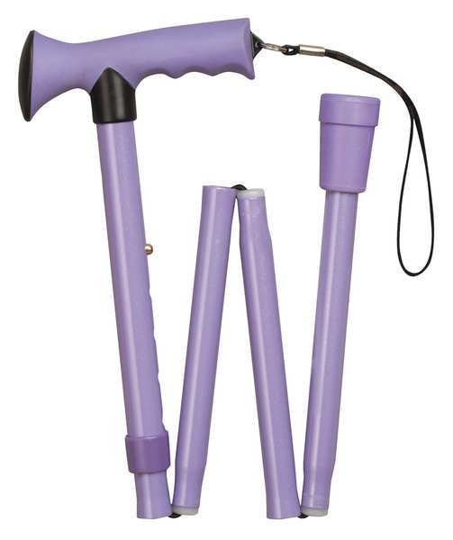 Folding Cane, Derby-Top, 13-3/4in, Lavender