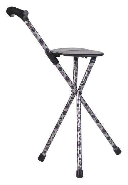 Walking Stick Seat, Single, 2in, Storm, Wood