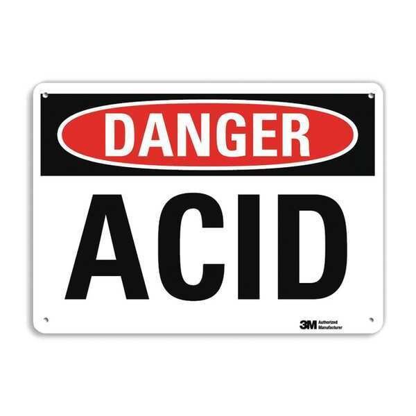 Danger Sign, 7 in H, 10 in W, Plastic, Vertical Rectangle, English, U3-1086-NP_10X7