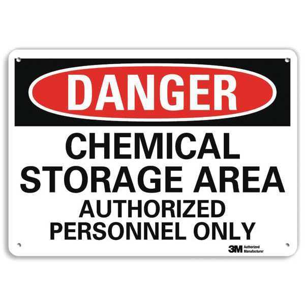 Danger Sign, 10 in H, 14 in W, Vertical Rectangle, English, U3-1166-RA_14X10
