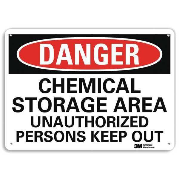 Danger Sign, 10 in H, 14 in W, Plastic, Horizontal Rectangle, English, U3-1167-NP_14X10