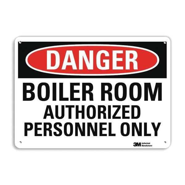 Danger Sign, 10 in H, 14 in W, Plastic, Horizontal Rectangle, English, U3-1138-NP_14X10