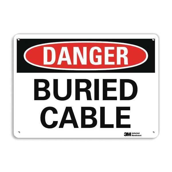 Danger Sign, 10 in H, 14 in W, Plastic, Horizontal Rectangle, English, U3-1140-NP_14X10