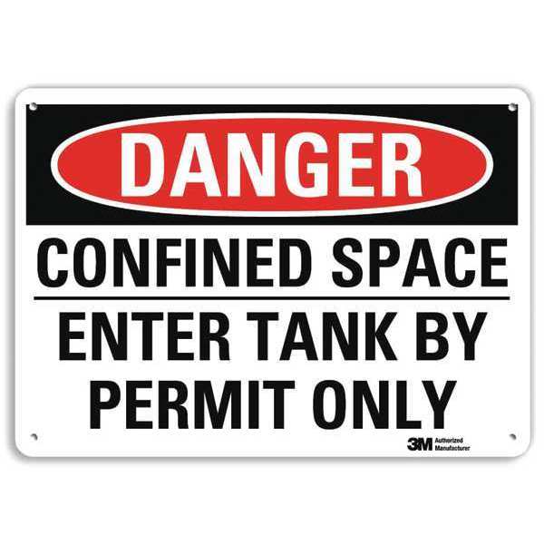 Plastic Danger Sign, 4 Holes, 14