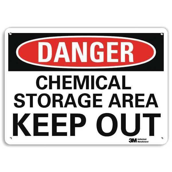 Danger Sign, 10 in H, 14 in W, Plastic, Horizontal Rectangle, English, U3-1168-NP_14X10