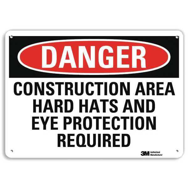 Plastic Danger Sign, 4 Holes, 10