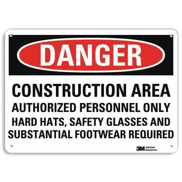 Plastic Danger Sign, 4 Holes, 14