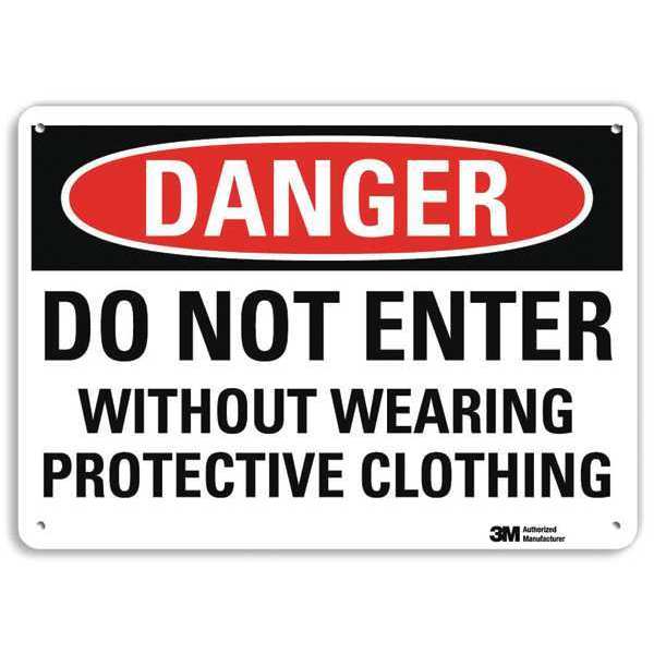 Danger Sign, 4 Hole Mount, 14inWx10inH, U3-1331-RA_14X10