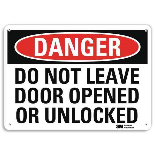 Danger Sign, 7 in H, 10 in W, Plastic, Vertical Rectangle, English, U3-1334-NP_10X7