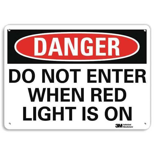 Danger Sign, 10 in H, 14 in W, Plastic, Horizontal Rectangle, English, U3-1327-NP_14X10