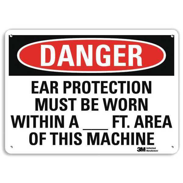 Danger Sign, 4 Hole Mount, 14inWx10inH, U3-1385-RA_14X10