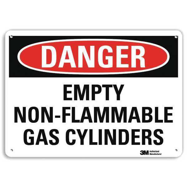 Danger Sign, 10 in H, 14 in W, Plastic, Horizontal Rectangle, English, U3-1422-NP_14X10