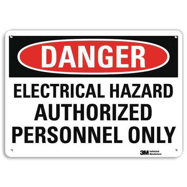 Plastic Danger Sign, 4 Holes, 14