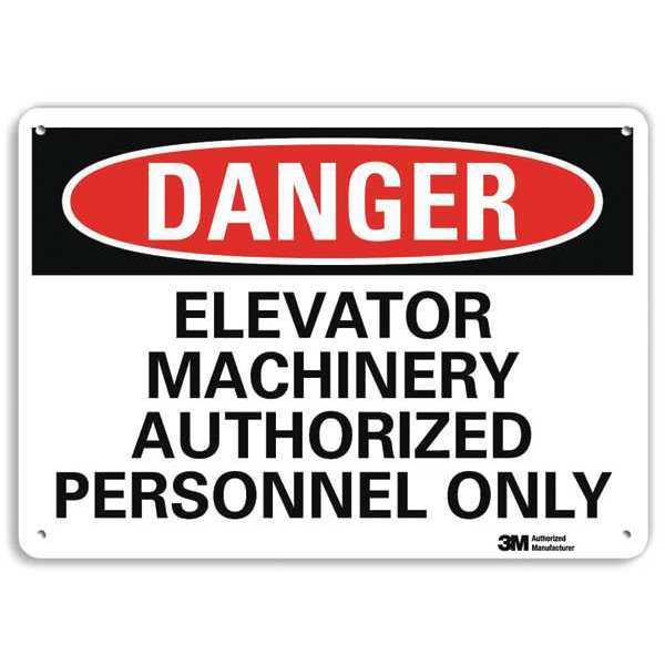 Danger Sign, 7 in Height, 10 in Width, Plastic, Vertical Rectangle, English