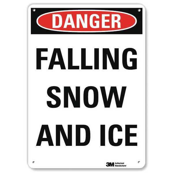 Danger Sign, 14 in Height, 10 in Width, Non-PVC Polymer, Vertical Rectangle, English