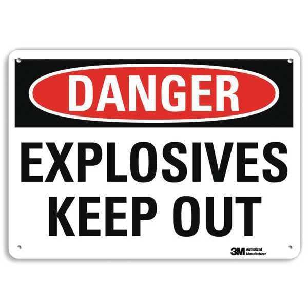 Danger Sign, 10 in H, 14 in W, Vertical Rectangle, English, U3-1439-RA_14X10