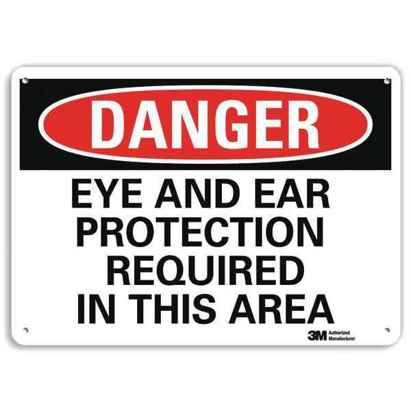 Danger Sign, 4 Hole Mount, 14inWx10inH, U3-1443-RA_14X10