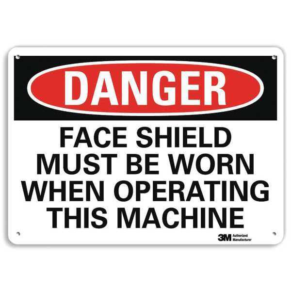 Plastic Danger Sign, 4 Holes, 14