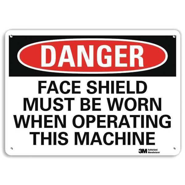 Danger Sign, 4 Hole Mount, 14inWx10inH, U3-1455-RA_14X10