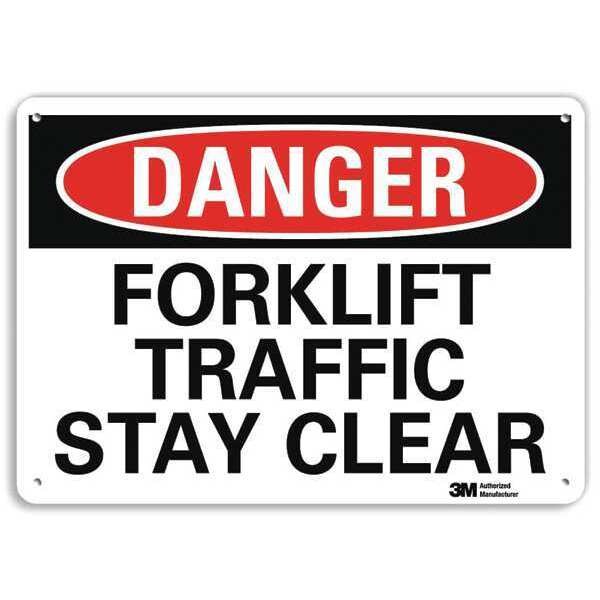 Danger Sign, 10 in H, 14 in W, Plastic, Horizontal Rectangle, English, U3-1515-NP_14X10