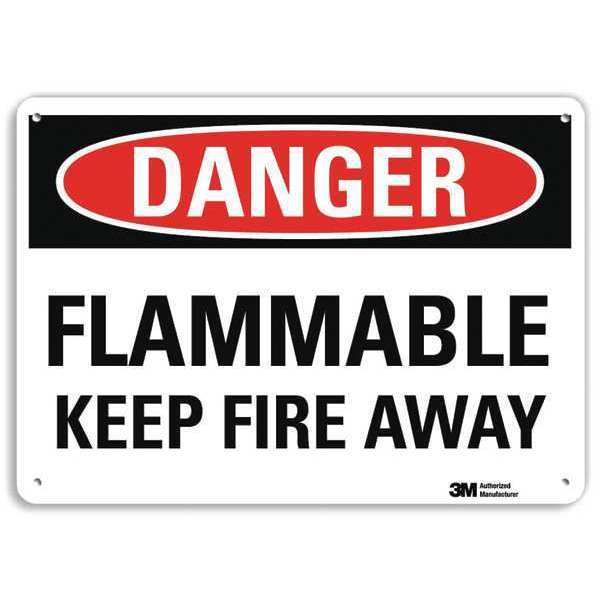 Danger Sign, 10 in H, 14 in W, Vertical Rectangle, English, U3-1481-RA_14X10