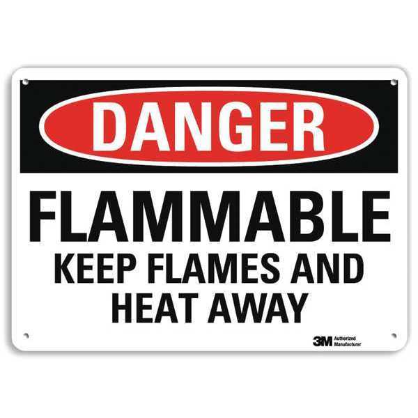 Danger Sign, 10 in H, 14 in W, Plastic, Horizontal Rectangle, English, U3-1482-NP_14X10