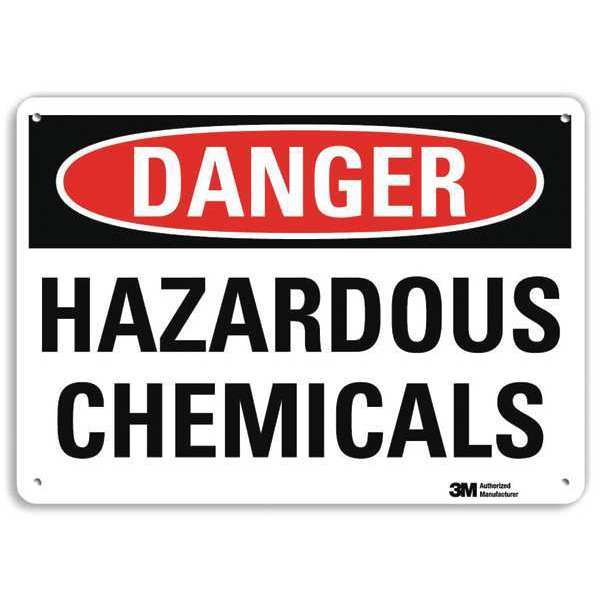 Danger Sign, 7 in H, 10 in W, Plastic, Vertical Rectangle, English, U3-1569-NP_10X7