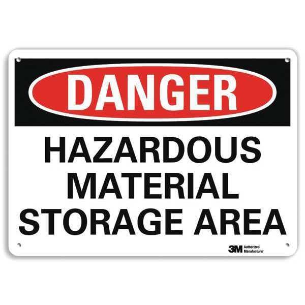 Danger Sign, 10 in H, 14 in W, Plastic, Horizontal Rectangle, English, U3-1572-NP_14X10