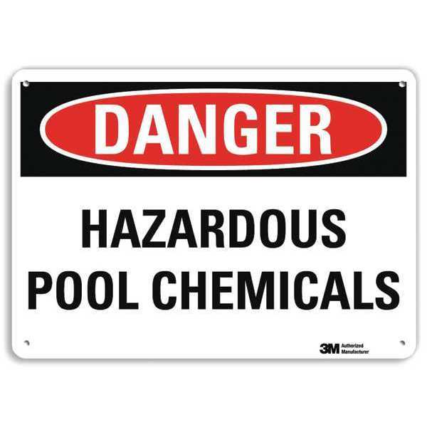 Danger Sign, 10 in H, 14 in W, Plastic, Horizontal Rectangle, English, U3-1575-NP_14X10