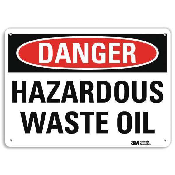 Danger Sign, 10 in H, 14 in W, Plastic, Horizontal Rectangle, English, U3-1580-NP_14X10
