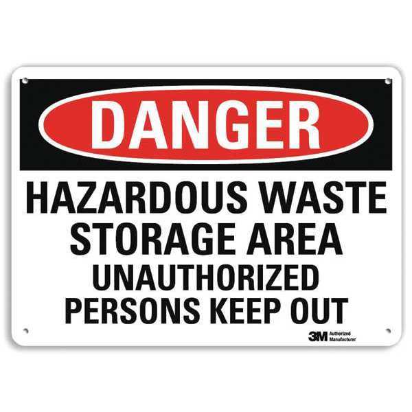 Danger Sign, 7 in H, 10 in W, Plastic, Vertical Rectangle, English, U3-1582-NP_10X7