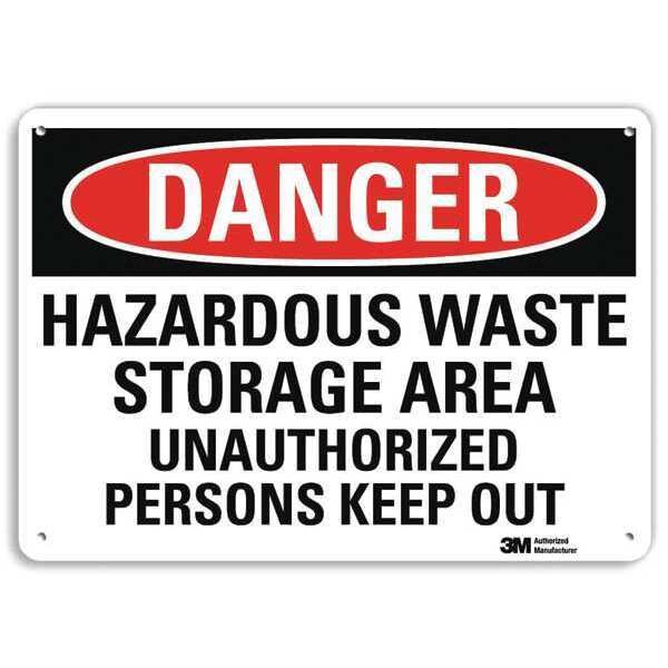 Danger Sign, 10 in H, 14 in W, Horizontal Rectangle, English, U3-1582-NA_14x10