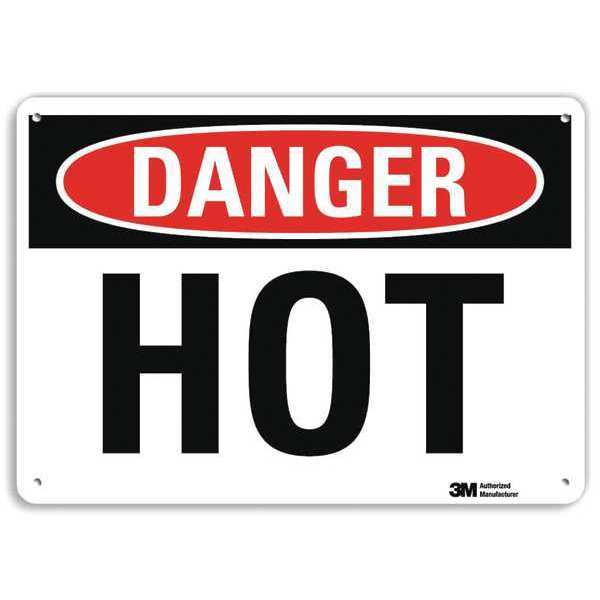 Danger Sign, 10 in H, 14 in W, Plastic, Horizontal Rectangle, English, U3-1649-NP_14X10