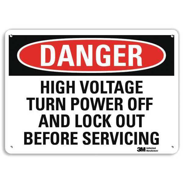 Danger Sign, 4 Hole Mount, 14inWx10inH, U3-1637-RA_14X10