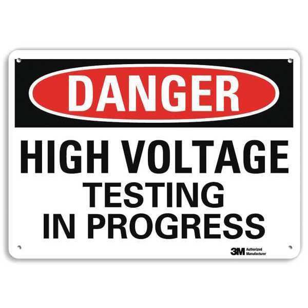 Danger Sign, 4 Hole Mount, 14inWx10inH, U3-1633-RA_14X10