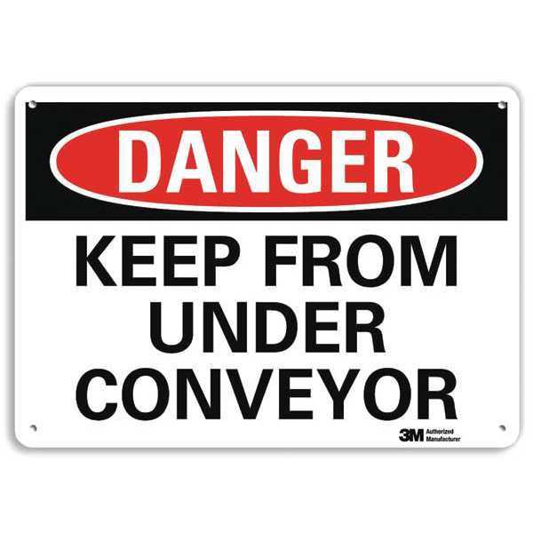 Danger Sign, 7 in Height, 10 in Width, Plastic, Vertical Rectangle, English