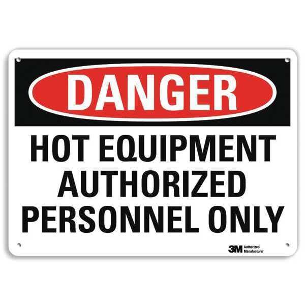 Danger Sign, 10 in H, 14 in W, Aluminum, Horizontal Rectangle, English, U3-1656-NA_14x10