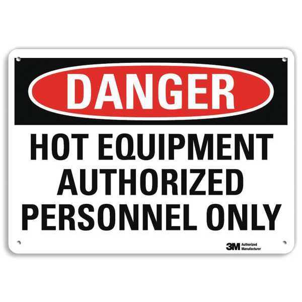Danger Sign, 7 in H, 10 in W, Plastic, Vertical Rectangle, English, U3-1656-NP_10X7