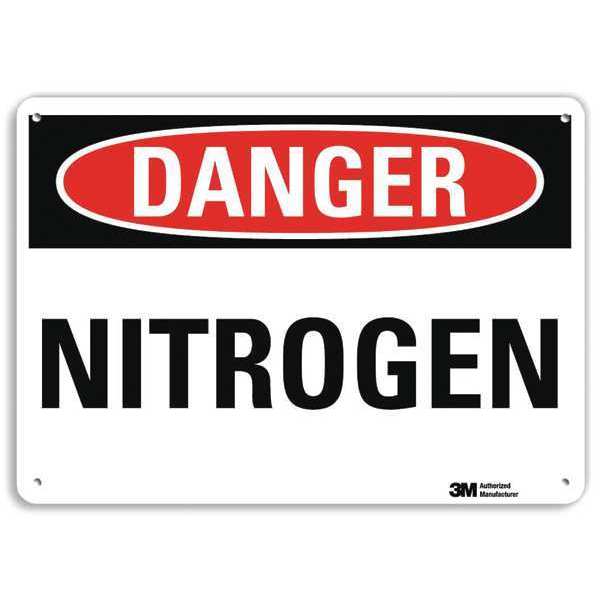 Danger Sign, 10 in H, 14 in W, Plastic, Horizontal Rectangle, English, U3-1811-NP_14X10