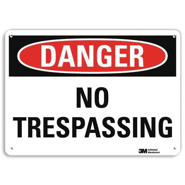 Danger Sign, 7 in H, 10 in W, Plastic, Vertical Rectangle, English, U3-1870-NP_10X7