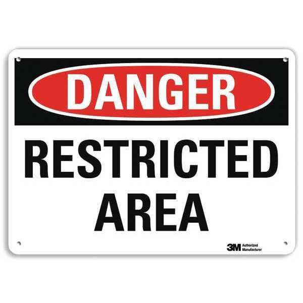 Danger Sign, 10 in H, 14 in W, Plastic, Horizontal Rectangle, English, U3-1951-NP_14X10