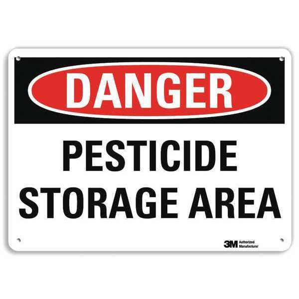 Danger Sign, 10 in H, 14 in W, Vertical Rectangle, English, U3-1908-RA_14X10