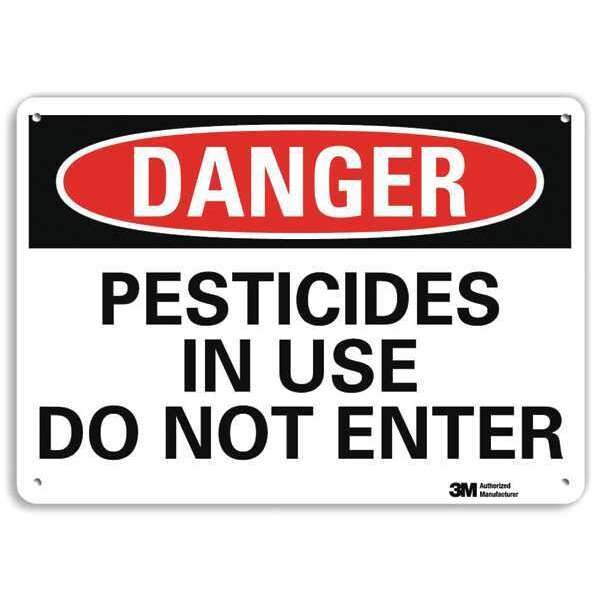 Danger Sign, 7 in H, 10 in W, Plastic, Vertical Rectangle, English, U3-1915-NP_10X7