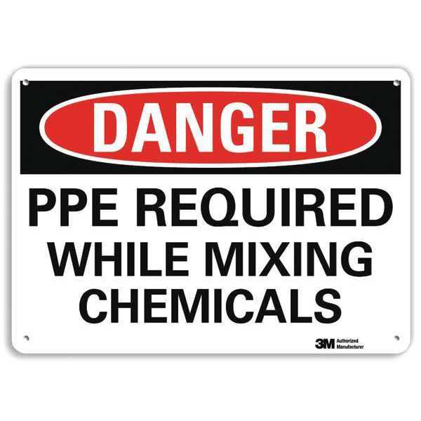 Plastic Danger Sign, 4 Holes, 14