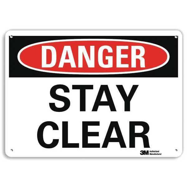Danger Sign, 7 in H, 10 in W, Plastic, Vertical Rectangle, English, U3-1992-NP_10X7